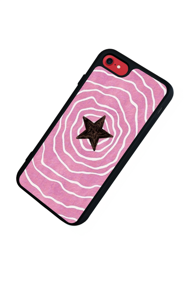 iPhone 8 Uyumlu Retro Yildizlar Tasarımlı Glossy Premium Kılıf