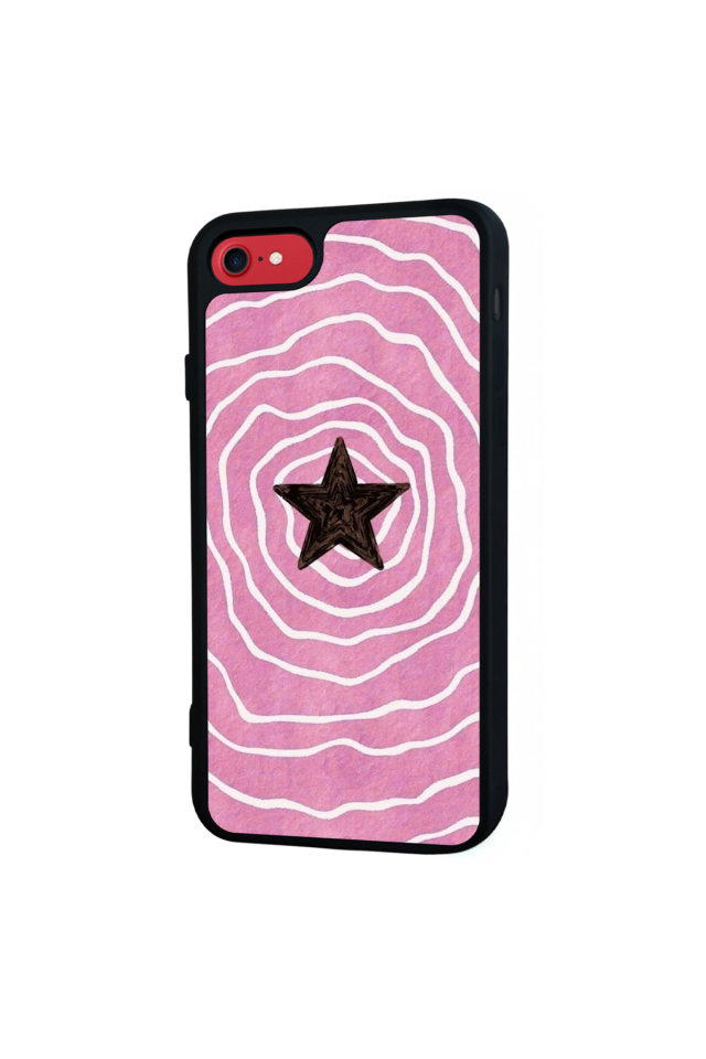 iPhone 8 Uyumlu Retro Yildizlar Tasarımlı Glossy Premium Kılıf
