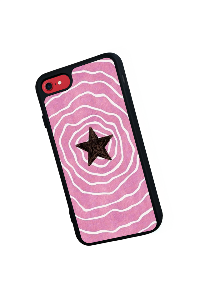 iPhone 8 Uyumlu Retro Yildizlar Tasarımlı Glossy Premium Kılıf