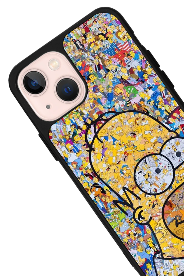 iPhone 13/14 Uyumlu The Simpsons Tasarımlı Glossy Premium Kılıf