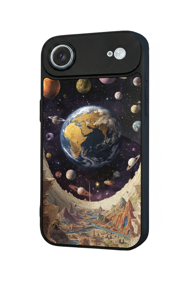 iPhone 17 Air Uyumlu Uzay Tasarımlı Glossy Premium Kılıf