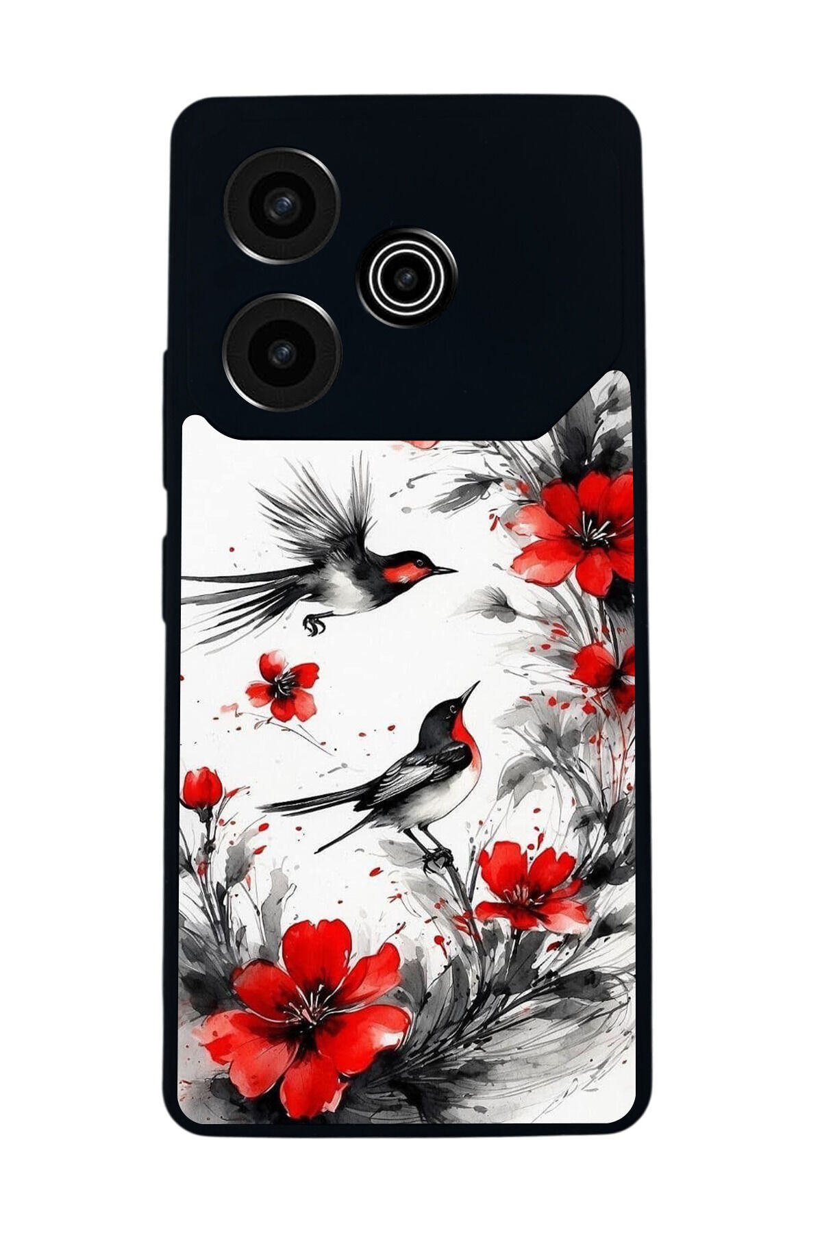 Tecno Pova 6 Uyumlu Floral Tasarımlı Glossy Premium Kılıf