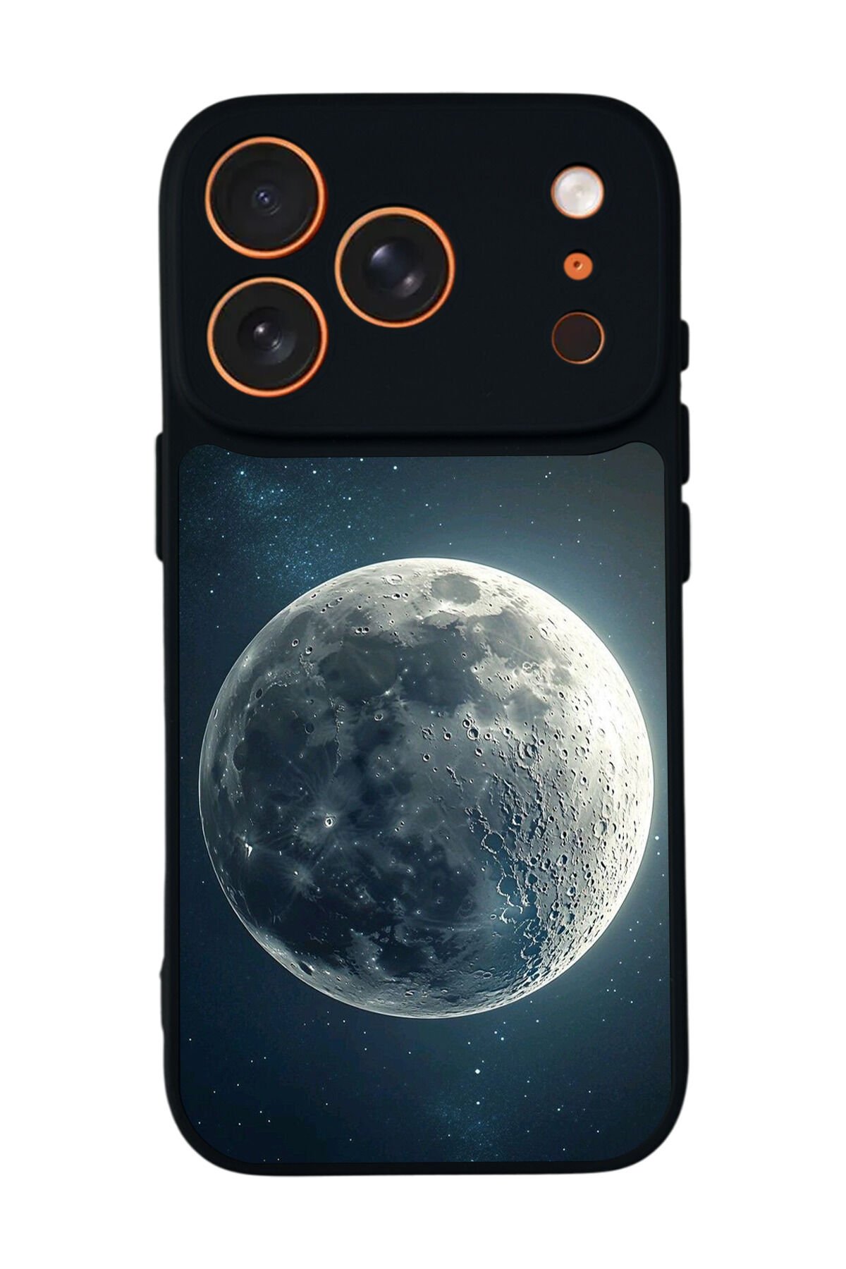 iPhone 17 Pro Max Uyumlu Ay Tasarımlı Glossy Premium Kılıf