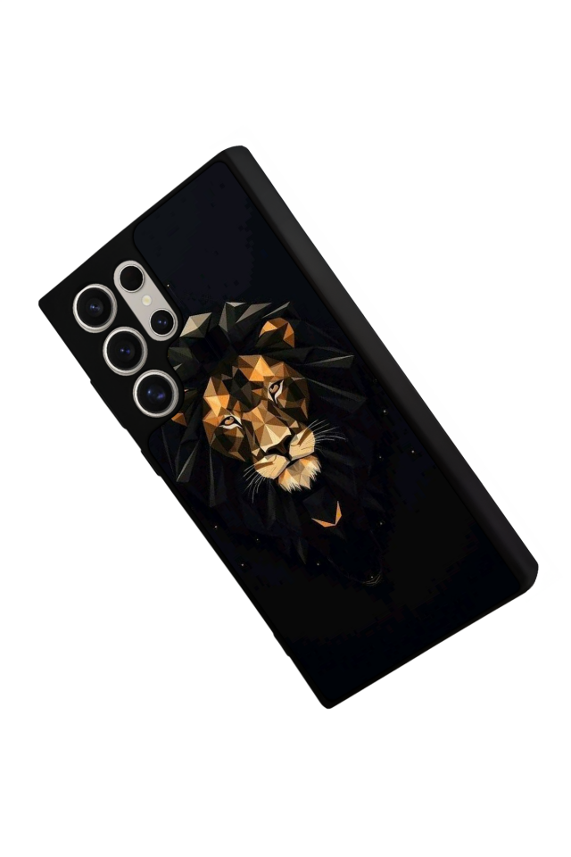 Samsung Galaxy S24 Ultra Uyumlu Aslan Tasarımlı Glossy Premium Kılıf