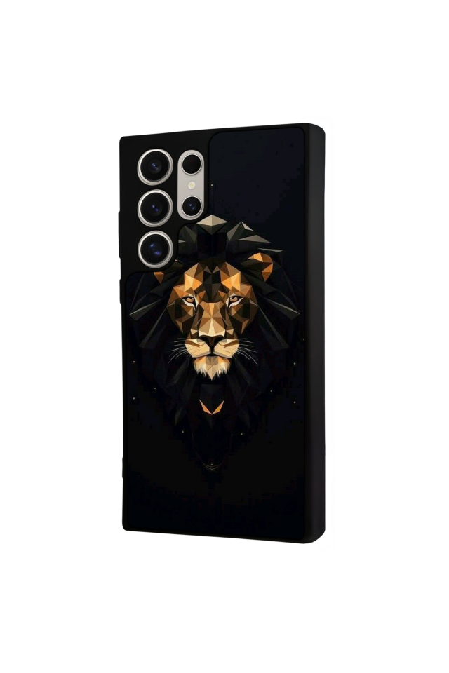 Samsung Galaxy S24 Ultra Uyumlu Aslan Tasarımlı Glossy Premium Kılıf