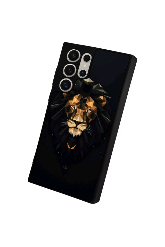 Samsung Galaxy S24 Ultra Uyumlu Aslan Tasarımlı Glossy Premium Kılıf
