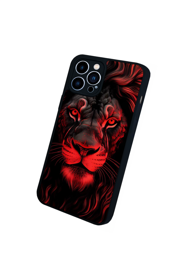 iPhone 13 Pro Max Uyumlu Aslan Tasarımlı Glossy Premium Kılıf
