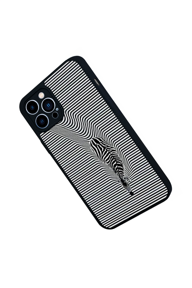 iPhone 12 Pro Max Uyumlu Çizgi Sanatı Tasarımlı Glossy Premium Kılıf