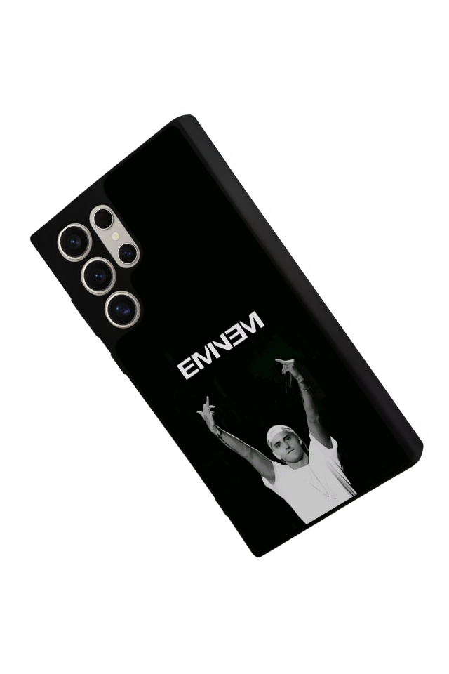 Samsung Galaxy S22 Ultra Uyumlu Eminem Tasarımlı Glossy Premium Kılıf