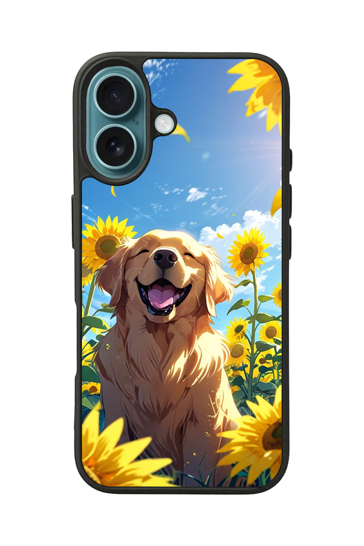 iPhone 16 Uyumlu Golden Kopek Tasarımlı Glossy Premium Kılıf