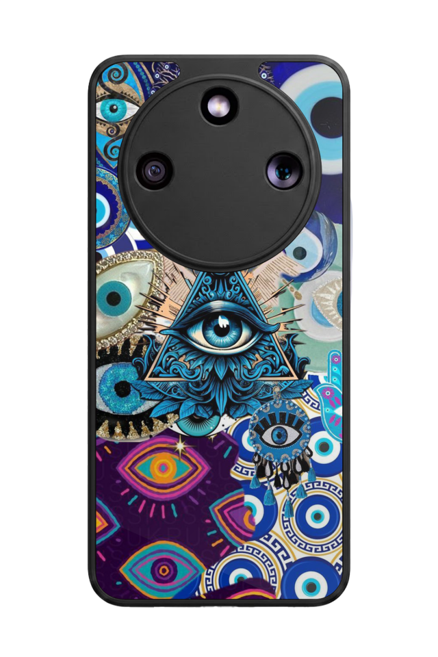 Honor Magic 8 Lite Uyumlu Göz Tasarımlı Glossy Premium Kılıf