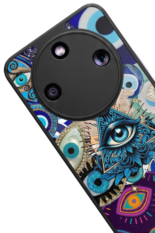 Honor Magic 8 Lite Uyumlu Göz Tasarımlı Glossy Premium Kılıf