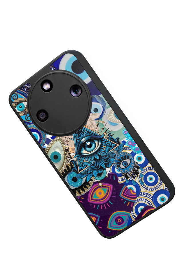 Honor Magic 8 Lite Uyumlu Göz Tasarımlı Glossy Premium Kılıf