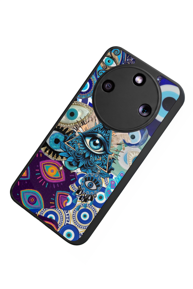 Honor Magic 8 Lite Uyumlu Göz Tasarımlı Glossy Premium Kılıf