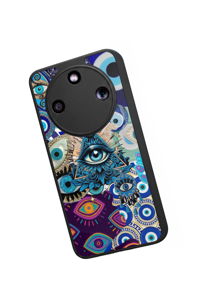 Honor Magic 8 Lite Uyumlu Göz Tasarımlı Glossy Premium Kılıf