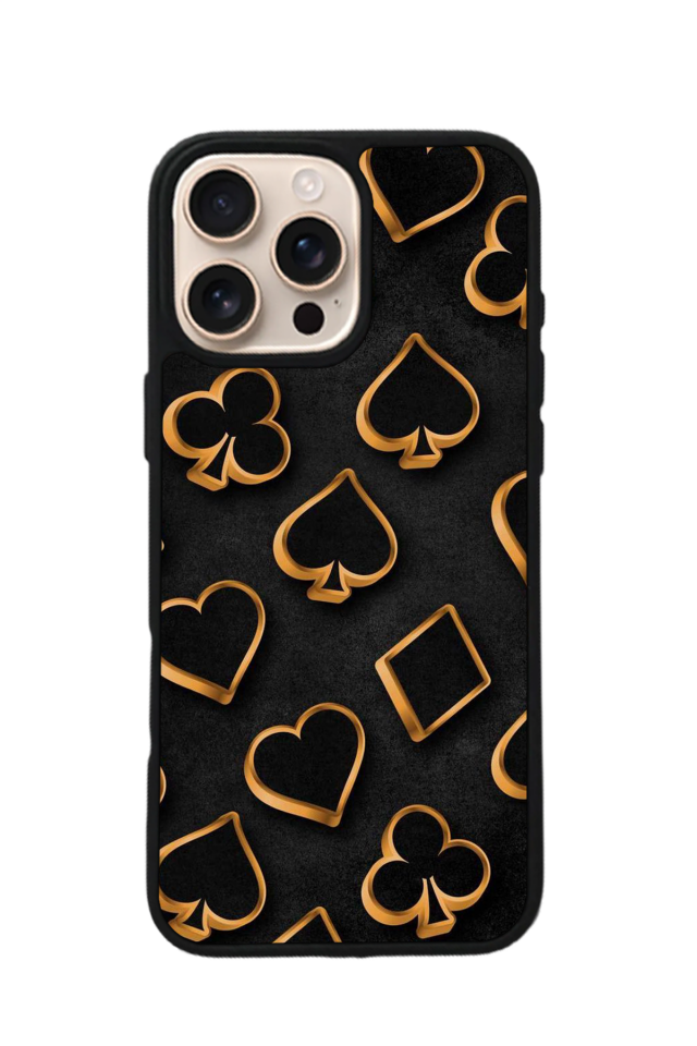 iPhone 16 Pro Uyumlu Kart Tasarımlı Glossy Premium Kılıf