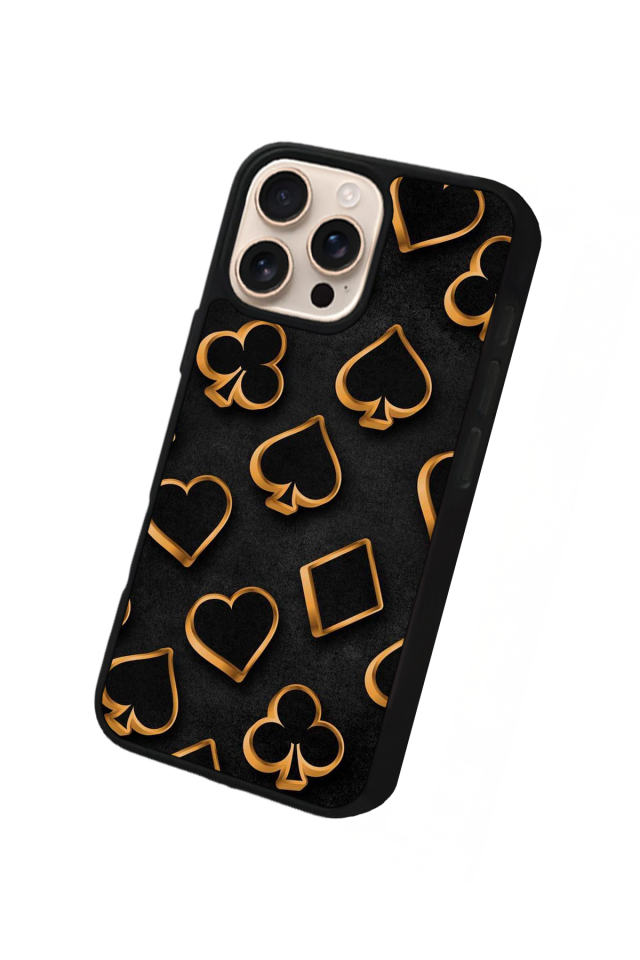 iPhone 16 Pro Uyumlu Kart Tasarımlı Glossy Premium Kılıf
