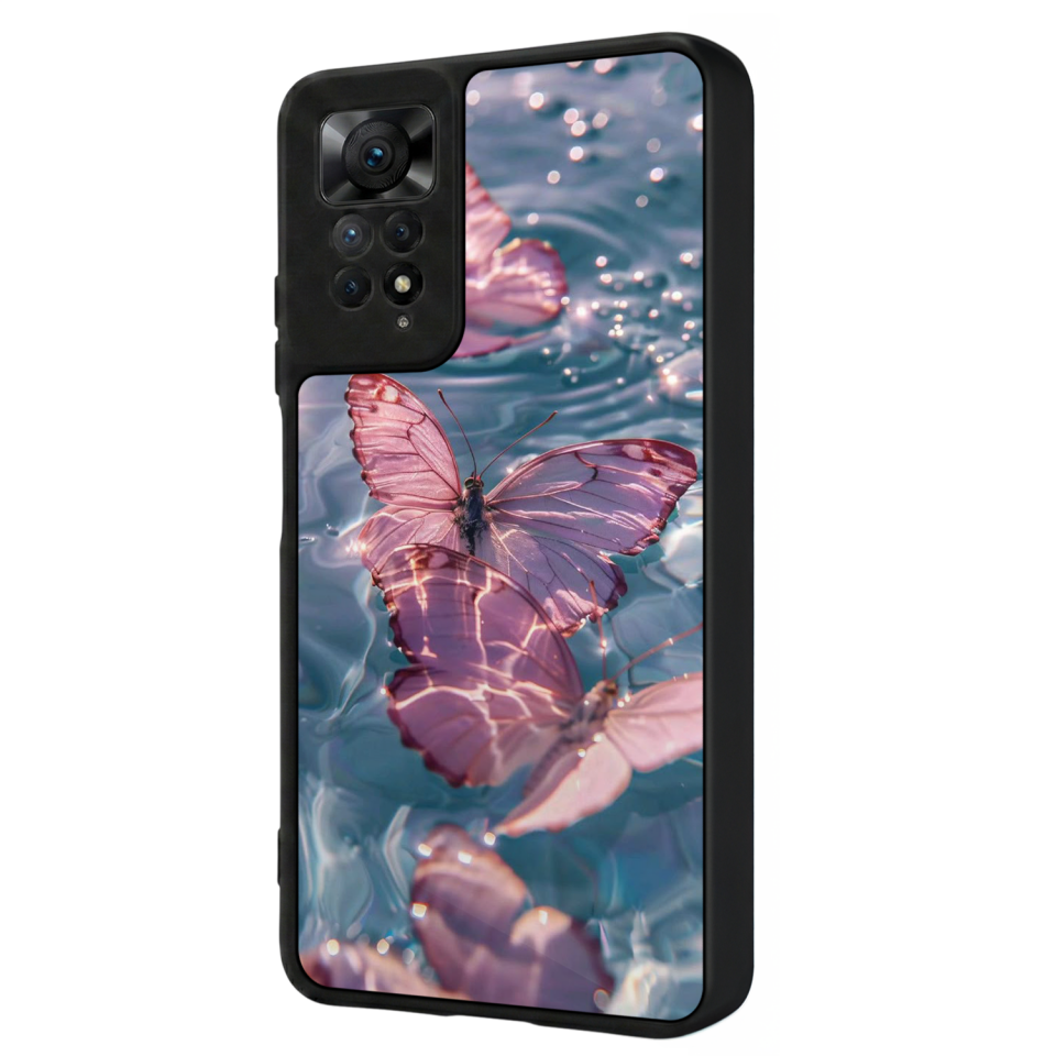 Xiaomi Redmi Note 12 Pro Uyumlu Kelebek Tasarımlı Glossy Premium Kılıf