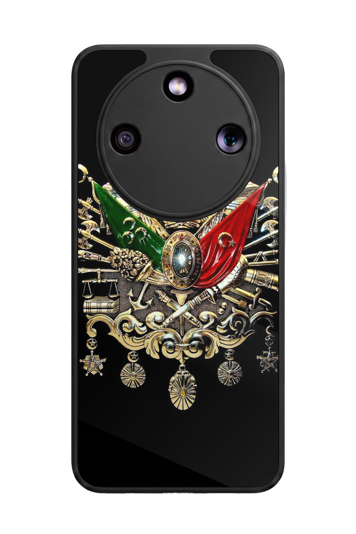 Honor Magic 8 Lite Uyumlu Osmanli Tugrasi Tasarımlı Glossy Premium Kılıf