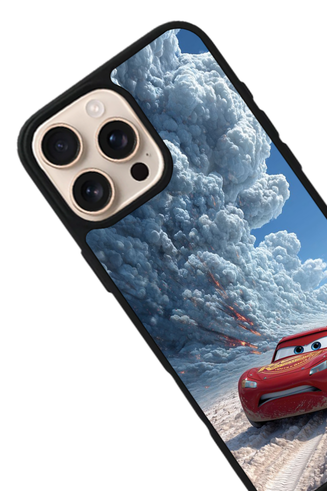 iPhone 16 Pro Max Uyumlu Simsek McQueen Tasarımlı Glossy Premium Kılıf