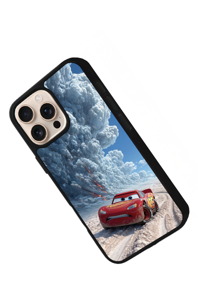 iPhone 16 Pro Max Uyumlu Simsek McQueen Tasarımlı Glossy Premium Kılıf