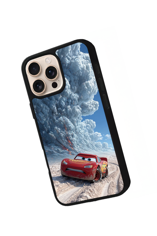 iPhone 16 Pro Max Uyumlu Simsek McQueen Tasarımlı Glossy Premium Kılıf