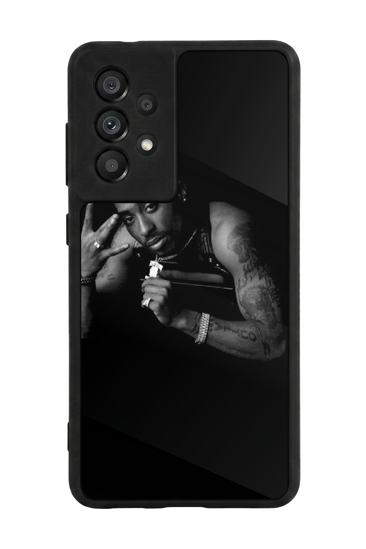 Samsung Galaxy A73 Uyumlu Tupac Tasarımlı Glossy Premium Kılıf