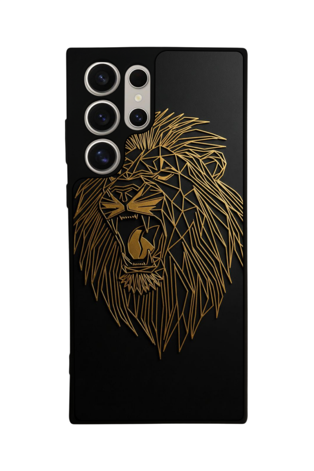Samsung Galaxy S24 Ultra Uyumlu Aslan Tasarımlı Glossy Premium Kılıf