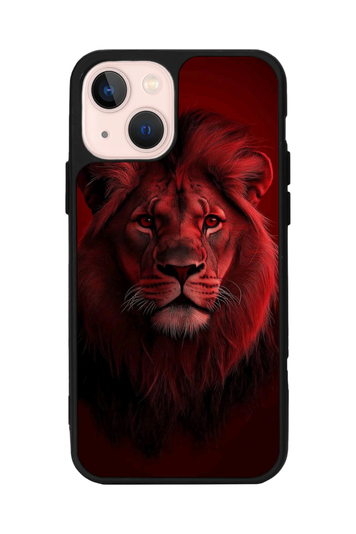 iPhone 14 Plus Uyumlu Aslan Tasarımlı Glossy Premium Kılıf