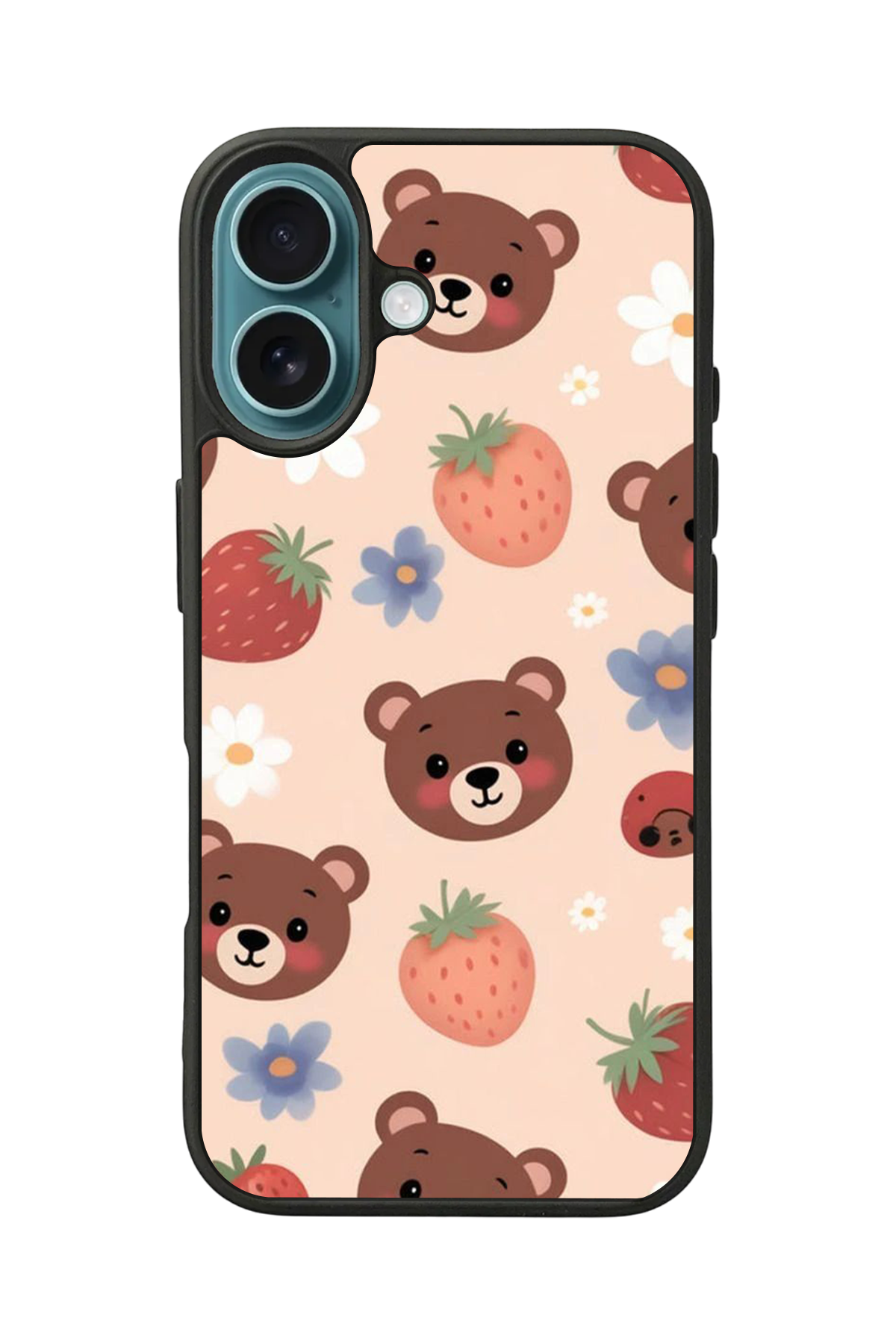 iPhone 16 Plus Uyumlu Ayı Tasarımlı Glossy Premium Kılıf