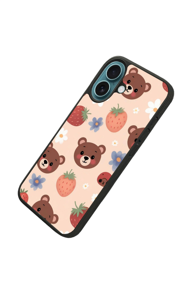 iPhone 16 Plus Uyumlu Ayı Tasarımlı Glossy Premium Kılıf