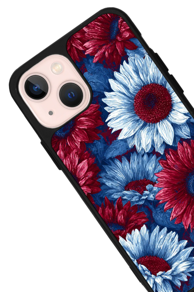 iPhone 15 Plus Uyumlu Cicek Tasarımlı Glossy Premium Kılıf