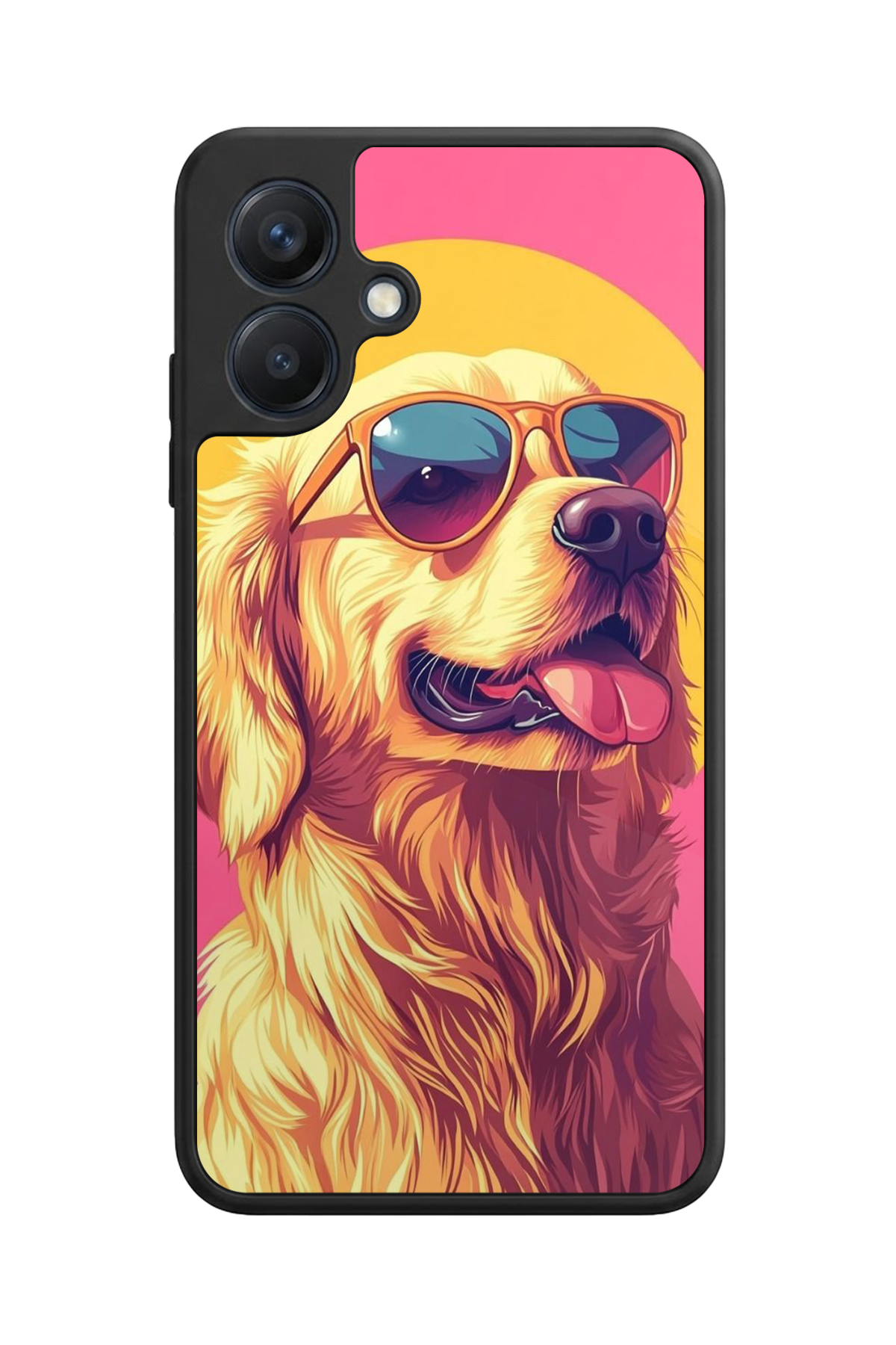Samsung Galaxy A07 Uyumlu Golden Kopek Tasarımlı Glossy Premium Kılıf
