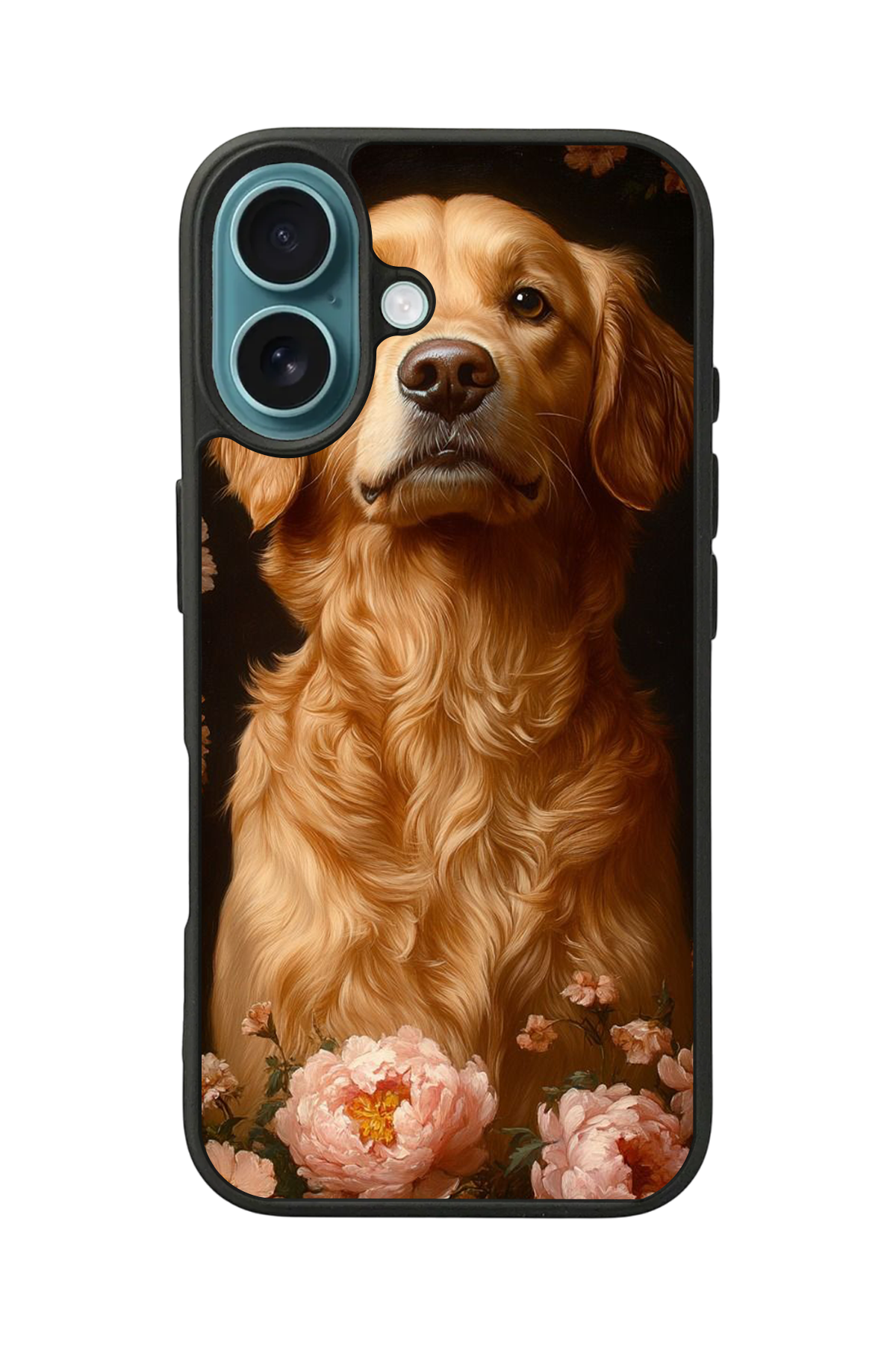 iPhone 16 Uyumlu Golden Kopek Tasarımlı Glossy Premium Kılıf