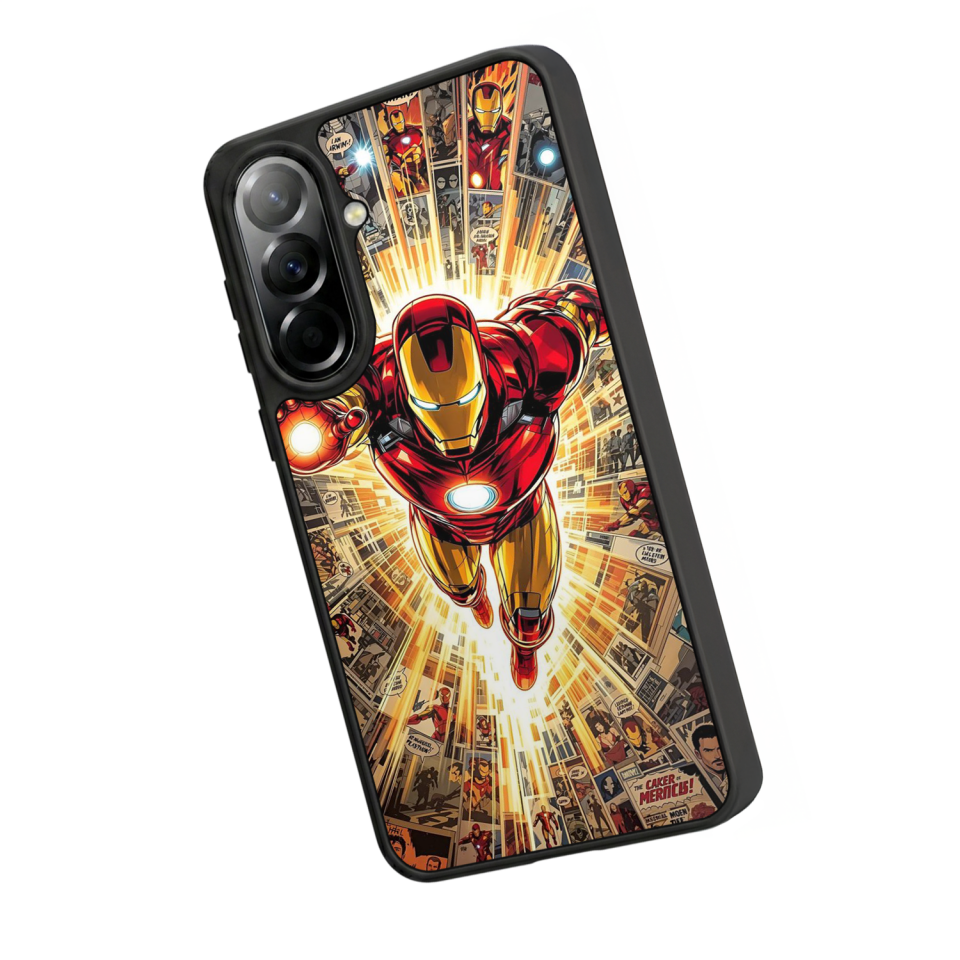 Samsung Galaxy A57 Uyumlu Iron Man ( Demir Adam ) Tasarımlı Glossy Premium Kılıf