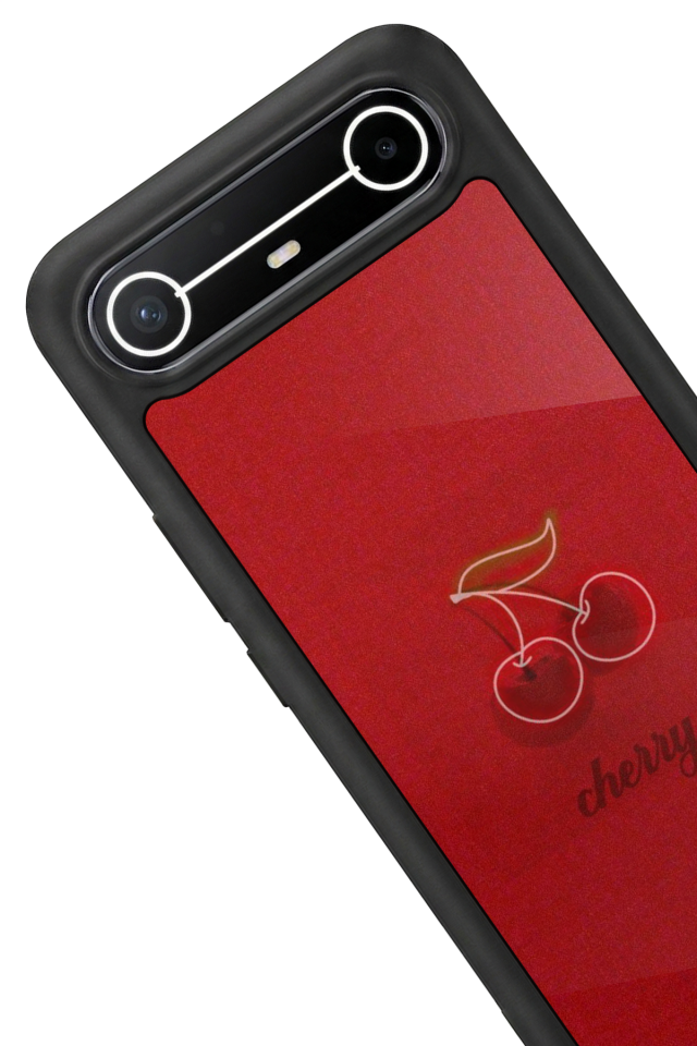 Tecno Spark Slim 5G Uyumlu Kiraz Tasarımlı Glossy Premium Kılıf
