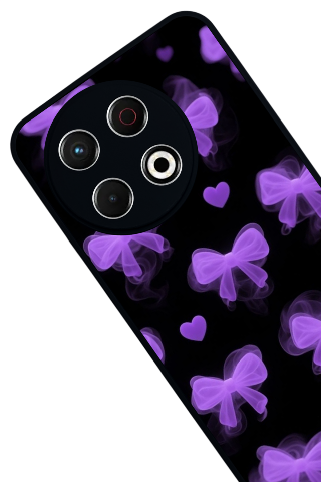 Tecno Spark 30 Pro Uyumlu Kurdele Tasarımlı Glossy Premium Kılıf