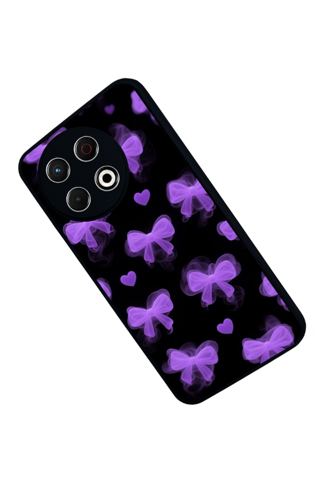 Tecno Spark 30 Pro Uyumlu Kurdele Tasarımlı Glossy Premium Kılıf