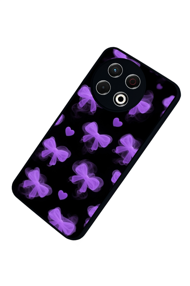 Tecno Spark 30 Pro Uyumlu Kurdele Tasarımlı Glossy Premium Kılıf