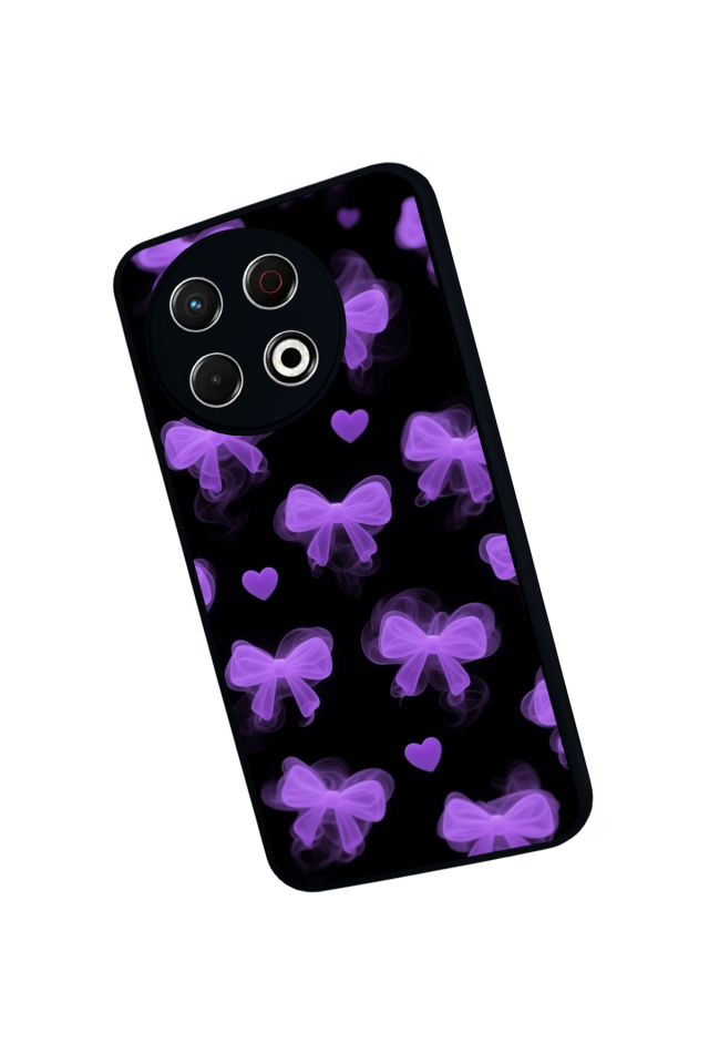 Tecno Spark 30 Pro Uyumlu Kurdele Tasarımlı Glossy Premium Kılıf