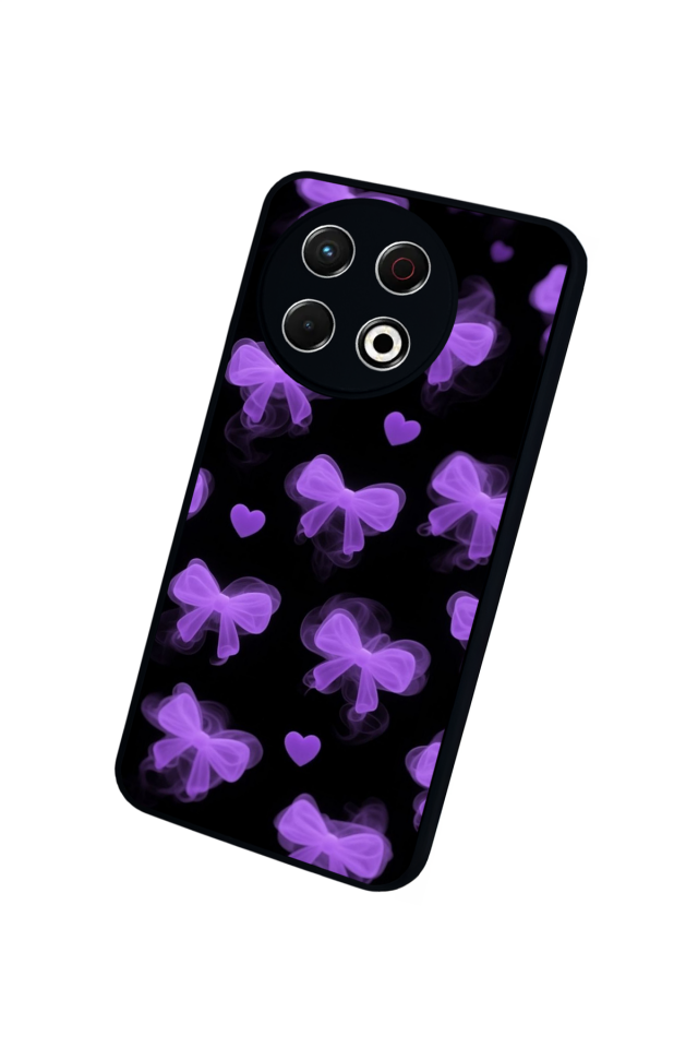 Tecno Spark 30 Pro Uyumlu Kurdele Tasarımlı Glossy Premium Kılıf