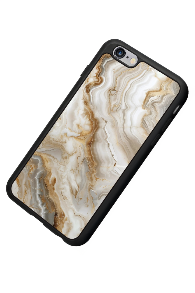 iPhone 6 Plus Uyumlu Mermer Marble Tasarımlı Glossy Premium Kılıf