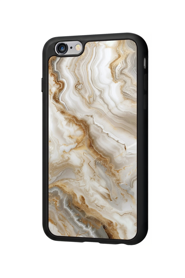 iPhone 6 Plus Uyumlu Mermer Marble Tasarımlı Glossy Premium Kılıf