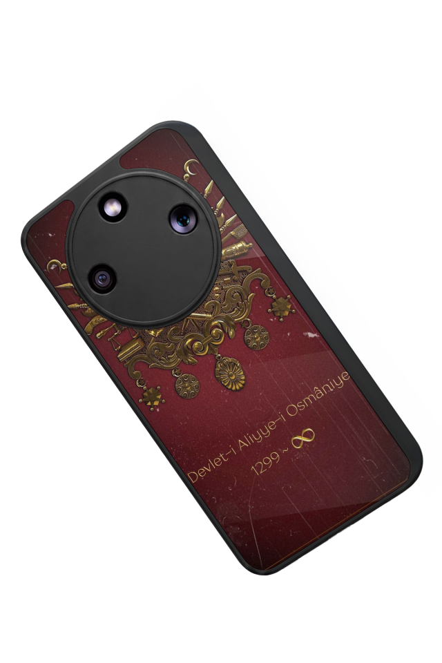 Honor Magic 8 Lite Uyumlu Osmanli Tugrasi Tasarımlı Glossy Premium Kılıf