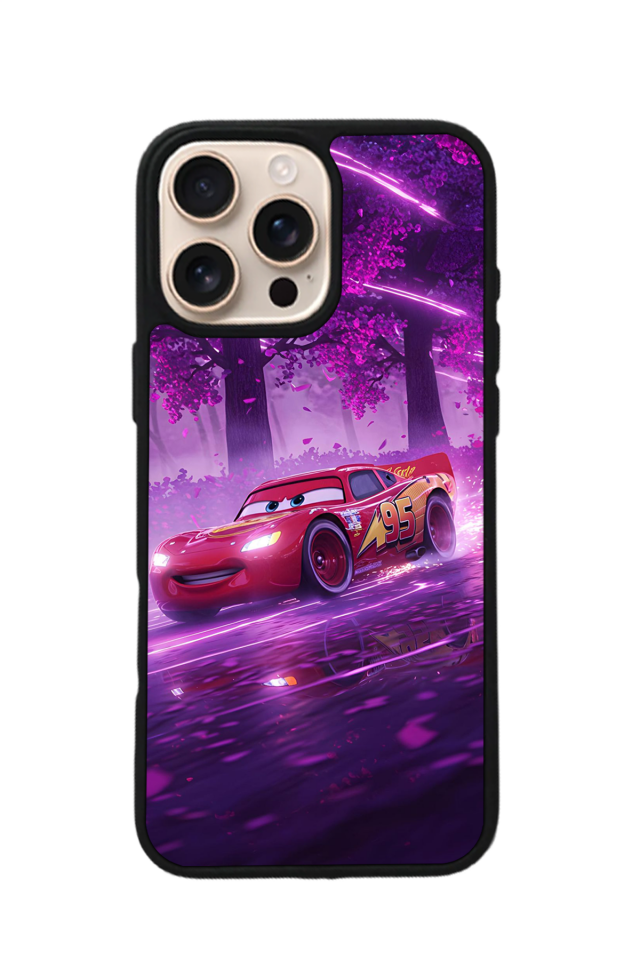iPhone 16 Pro Max Uyumlu Simsek McQueen Tasarımlı Glossy Premium Kılıf