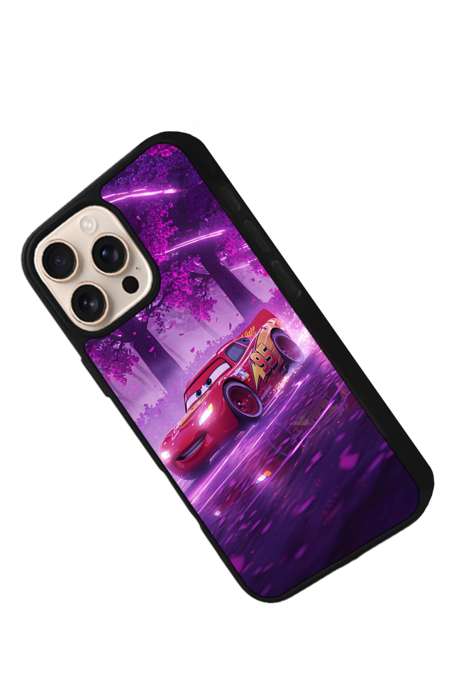 iPhone 16 Pro Max Uyumlu Simsek McQueen Tasarımlı Glossy Premium Kılıf
