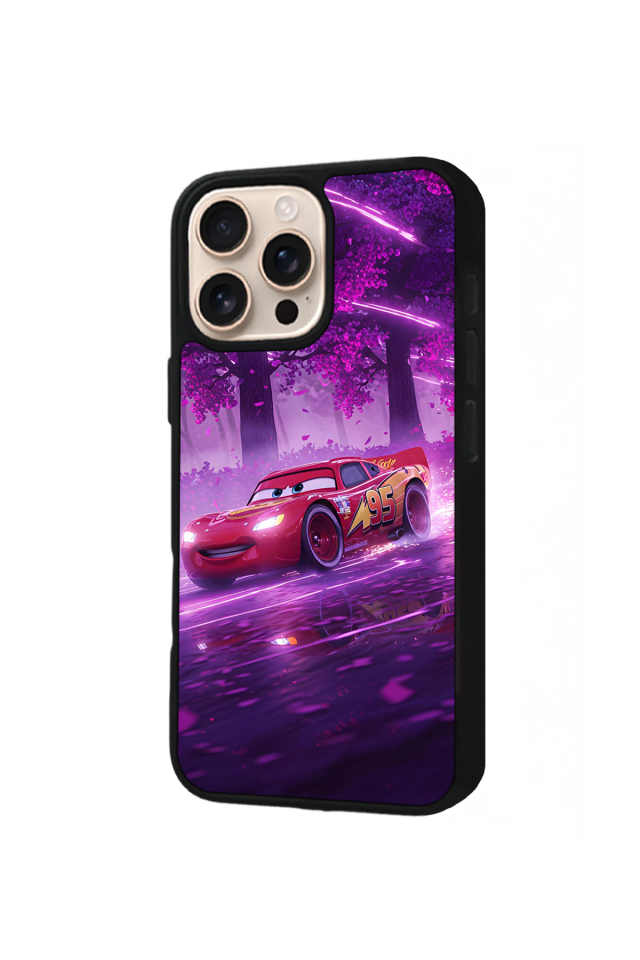 iPhone 16 Pro Max Uyumlu Simsek McQueen Tasarımlı Glossy Premium Kılıf