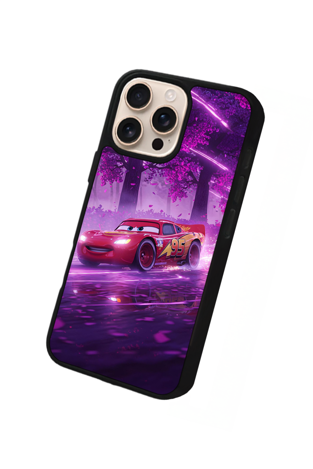 iPhone 16 Pro Max Uyumlu Simsek McQueen Tasarımlı Glossy Premium Kılıf