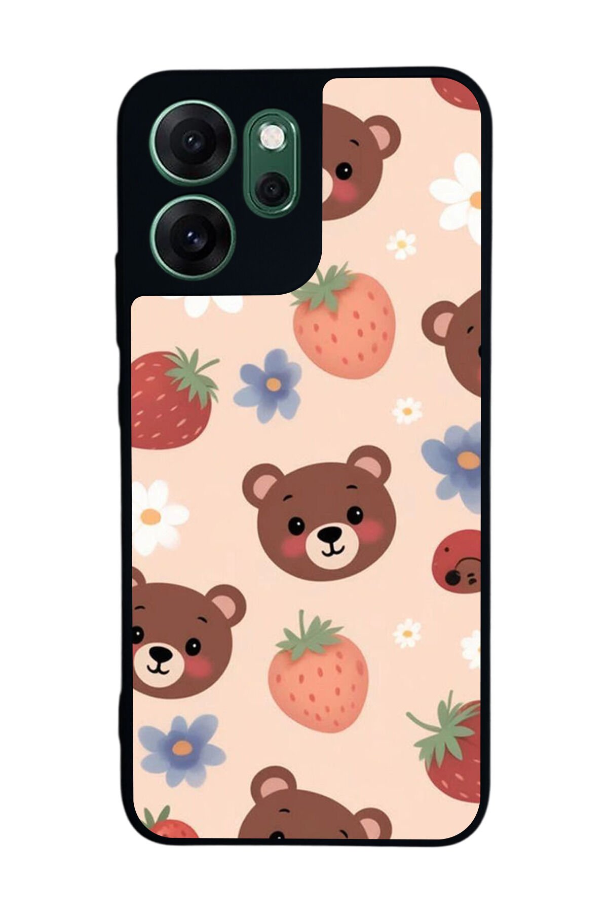 Oppo Reno 14F Uyumlu Ayı Tasarımlı Glossy Premium Kılıf