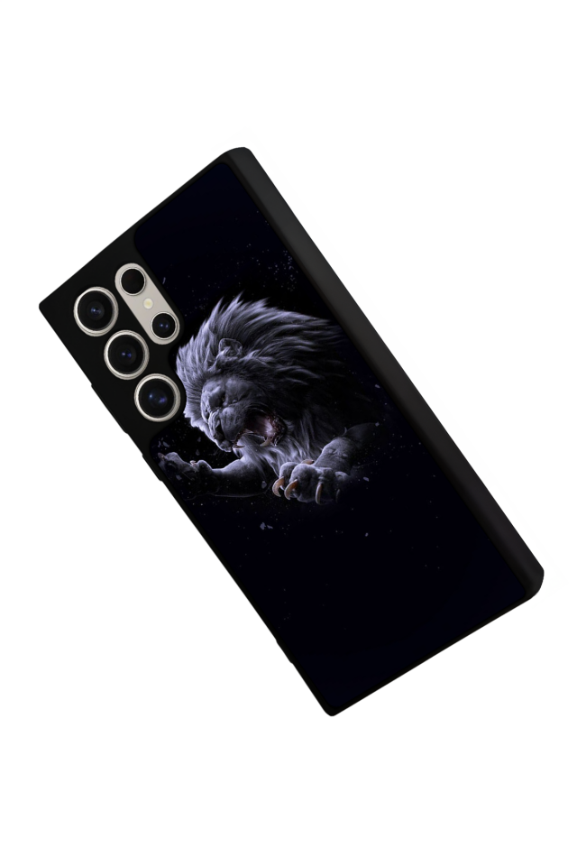 Samsung Galaxy S24 Ultra Uyumlu Aslan Tasarımlı Glossy Premium Kılıf
